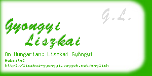 gyongyi liszkai business card